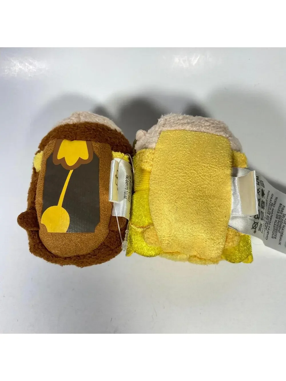 3-3.5” Disney Tsum Tsum Beauty And The Beast Belle & Cogsworth Plush